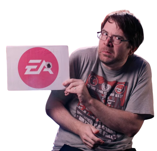 frederic molas jdg joueur du grenier jeux en vrac logo ea tirer dessus electronic arts