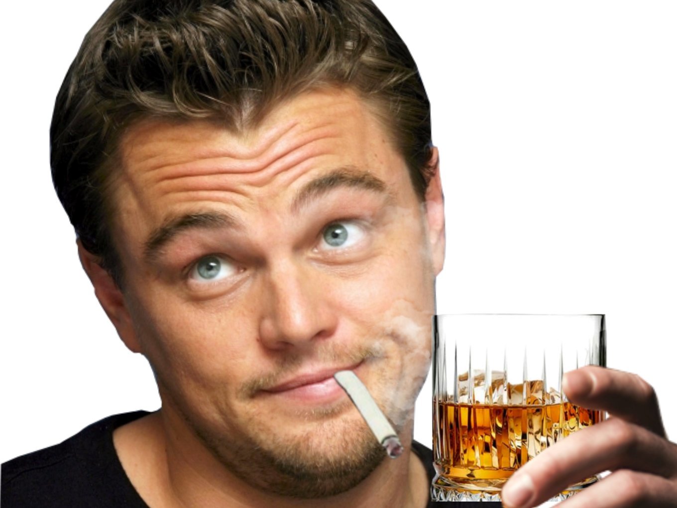 leonardo dicaprio whisky incredule