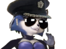 starfox-krystal-assault-police-policier-sourire-lunettes-noires-sunglasses-casquette-kepi-main-salut-coucou-tinnova
