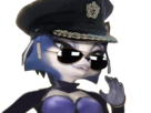 starfox-krystal-assault-police-policier-sourire-lunettes-noires-sunglasses-casquette-kepi-main-salut-coucou-tinnova