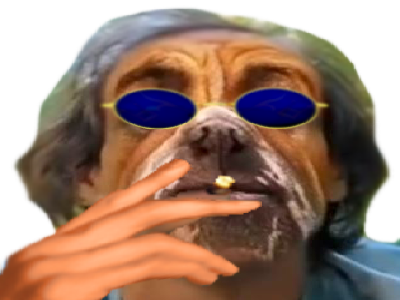 vieux boomer macron lunette bleu bleus calme chien filtre golem cigarette lunettes fume main vener