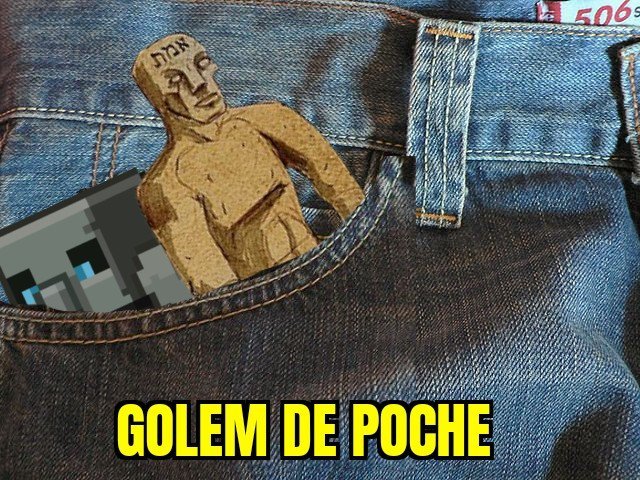 golem minecraft juif jew poche vaccin