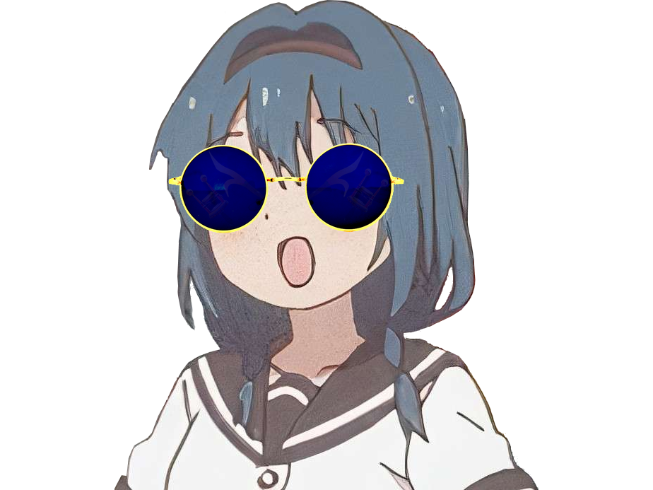 kikoojap yuru yuri himawari furutani lunettes bleues sourire