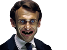 emmanuel-macron-president-france-republique-en-marche-centre-politique-diable-lucifer-creepy-flippant