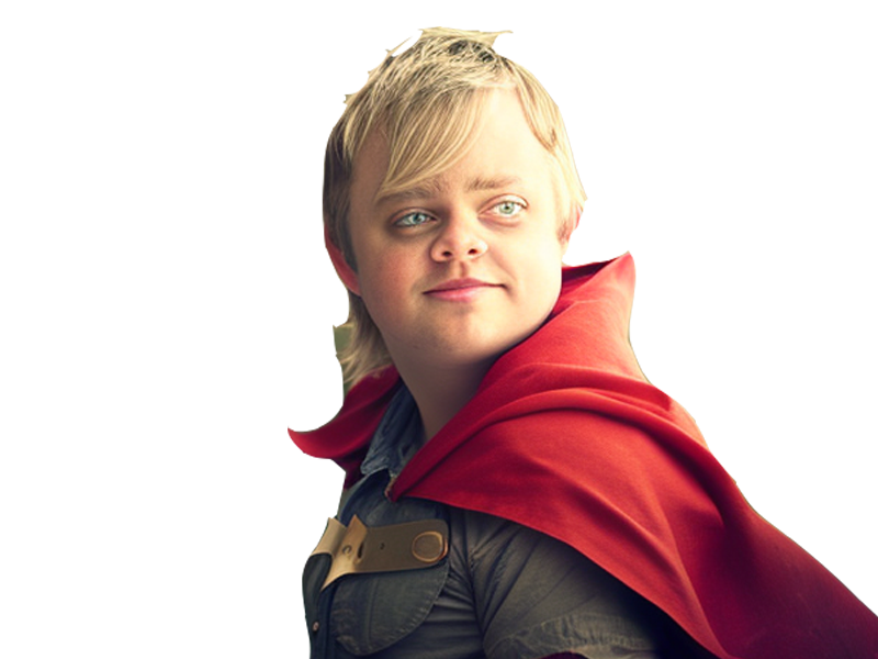 trisomique 21 super heros cape