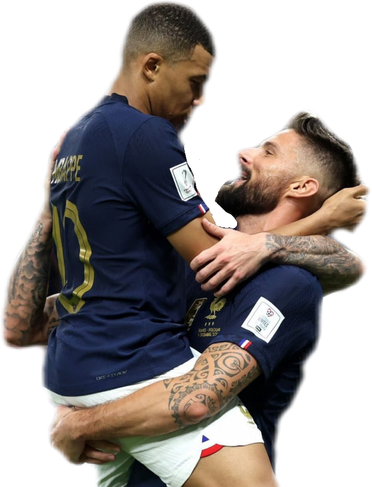 Sticker foot giroud mbappe but france goal amour par SapinVertDeNoel