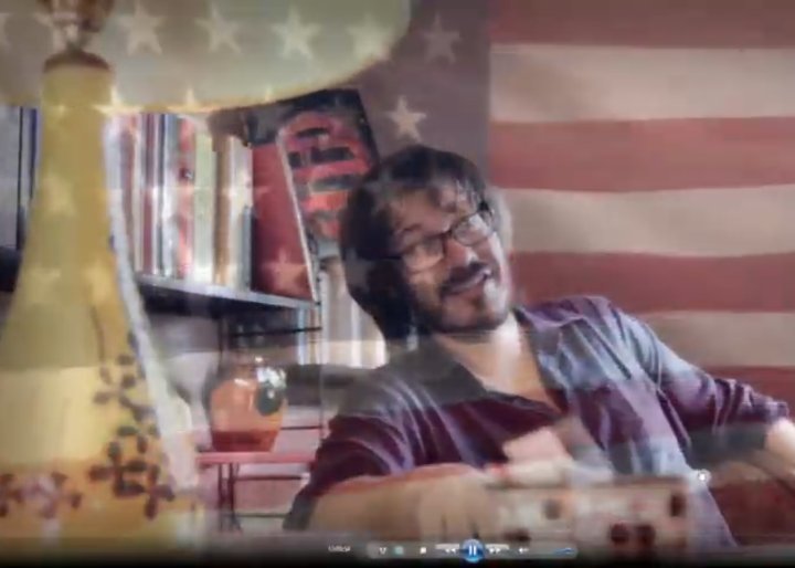 Sticker pianitza drapeau americain par Shakclash7
