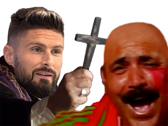 olivier giroud chretien france jesus croix crucifix milan edf coupe monde catholique exorcisme