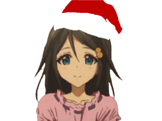 kikoojap fille noel chapeau sourire