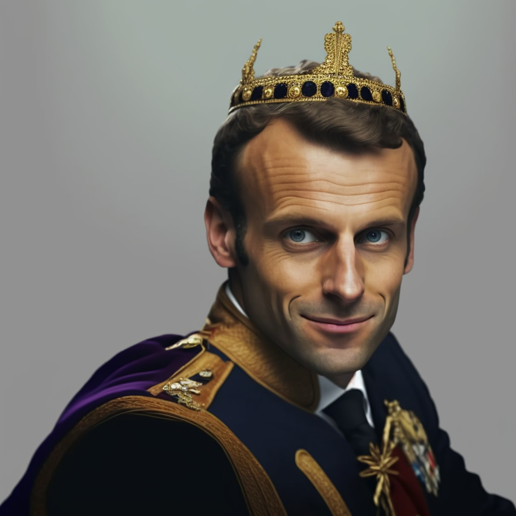 macron roi monarque republique prince couronne