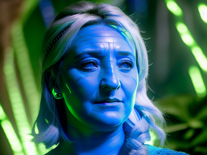 mlp marine le pen rn fn avatar navi pandora alien foret nature