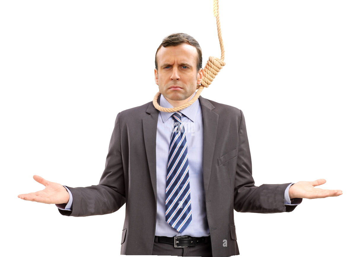 macron pendu