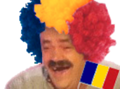 risitas roumain perruque supporter