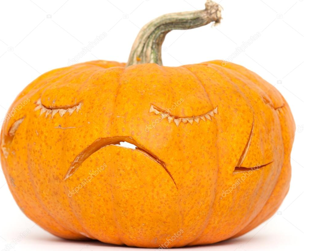 citrouille triste orange