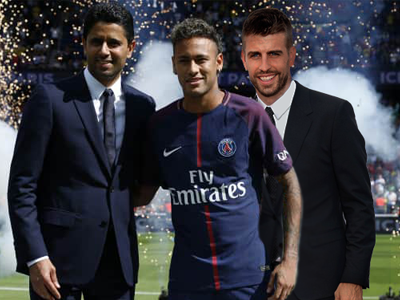 psg neymar pique presentation nasser paris