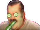 risitas masque bouche concombre yeux