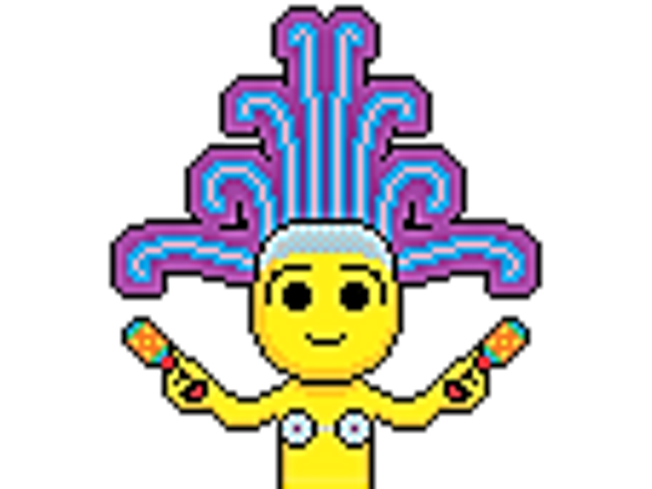 pixelcanvas travelo bresilien smiley transexuelle bresil carnaval maracas risitas jvc