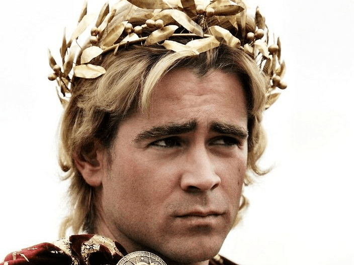 colin farrell alexandre le grand grece macedonien roi couronne antiquite film peplum blond