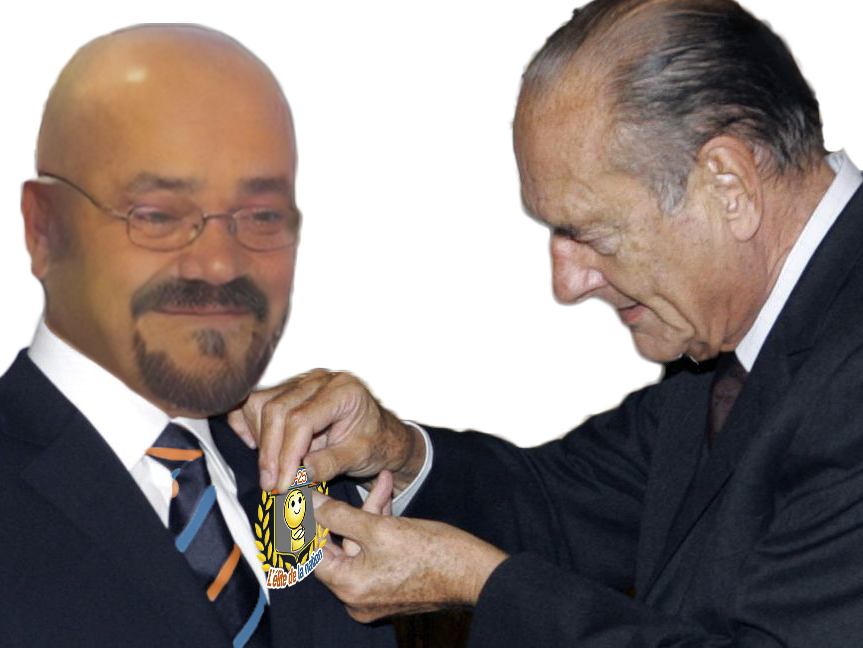 broula celbilix elite nation chirac jacques president decoration medaille risitas legion honneur cravate lunettes sourire