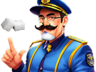 gilbert-police-policier-deux-sucres-main-moustache-dessin-anime-kikoojap-ia