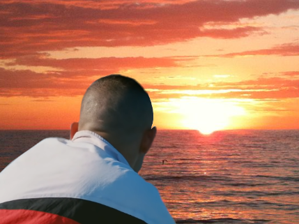 coucher de soleil the blaze melancolie nostalgie triste seul pensif ocean peace dos aube qlf