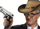 jean-lassalle-gun-flingue-pistolet-cowboy-chapeau-politique-politicien