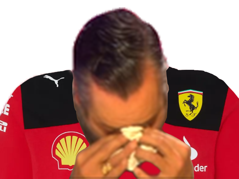 risitas pleure ferrari f1 mouchoir pleurer triste formule 1 2023