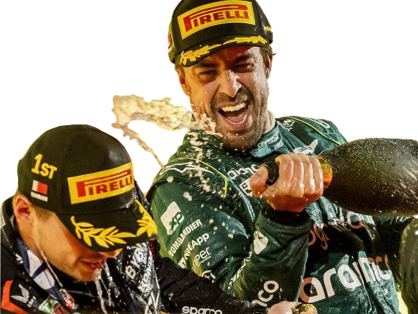 max verstappen fernando alonso f1 podium victoire champagne bro amis ami bromance