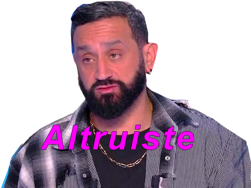 Sticker altruiste sobre genereux bienveillant chemise hanouna rassrah par MarchandDeTapis