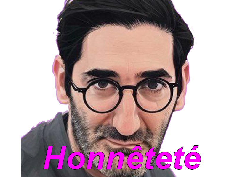 Sticker tristan mendes france honnetete bienveillant gentil lunette sinistre par MarchandDeTapis
