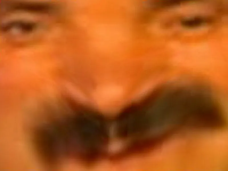 Sticker zoom visage moqueur distordu moustache wtf moque hap happiste dedain foutage osef par MarchandDeTapis