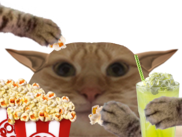 Sticker chat elf elfe miroir avortin avortelf popcorn beaucoup par Adelf-Hitlor