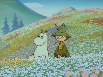 kj kikoojap mignon cute moomin champ fleurs amis montagne campagne date promenade