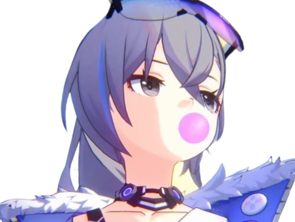 hsr honkai star rail silver wolf louve argent en mode osef chewing-gum