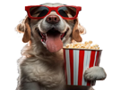 animal-chien-lunettes-soleil-pop-corn-distraction-clash-spectateur-divertissement-film-cinema