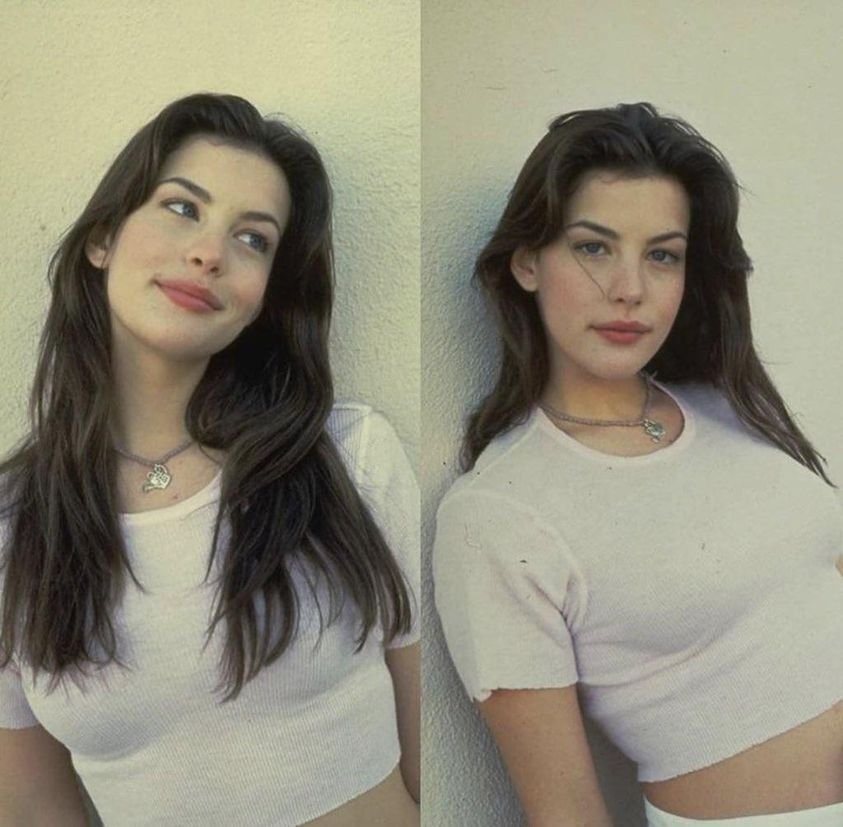 Sticker glandilus 90s liv tyler actress brunette model purete hollywood prime jeunesse wall slut nature globe par glandilus