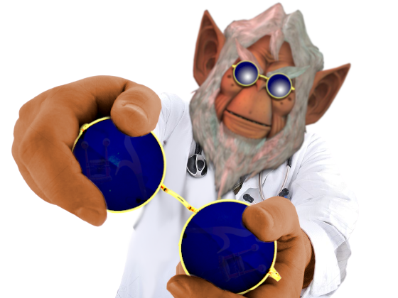 starfox andross zero docteur medecin scientifique opticien lunettes bleues golem tinnova
