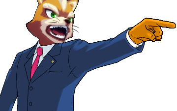 starfox fox mccloud zero anime phoenix wright ace attorney avocat doigt objection tinnova