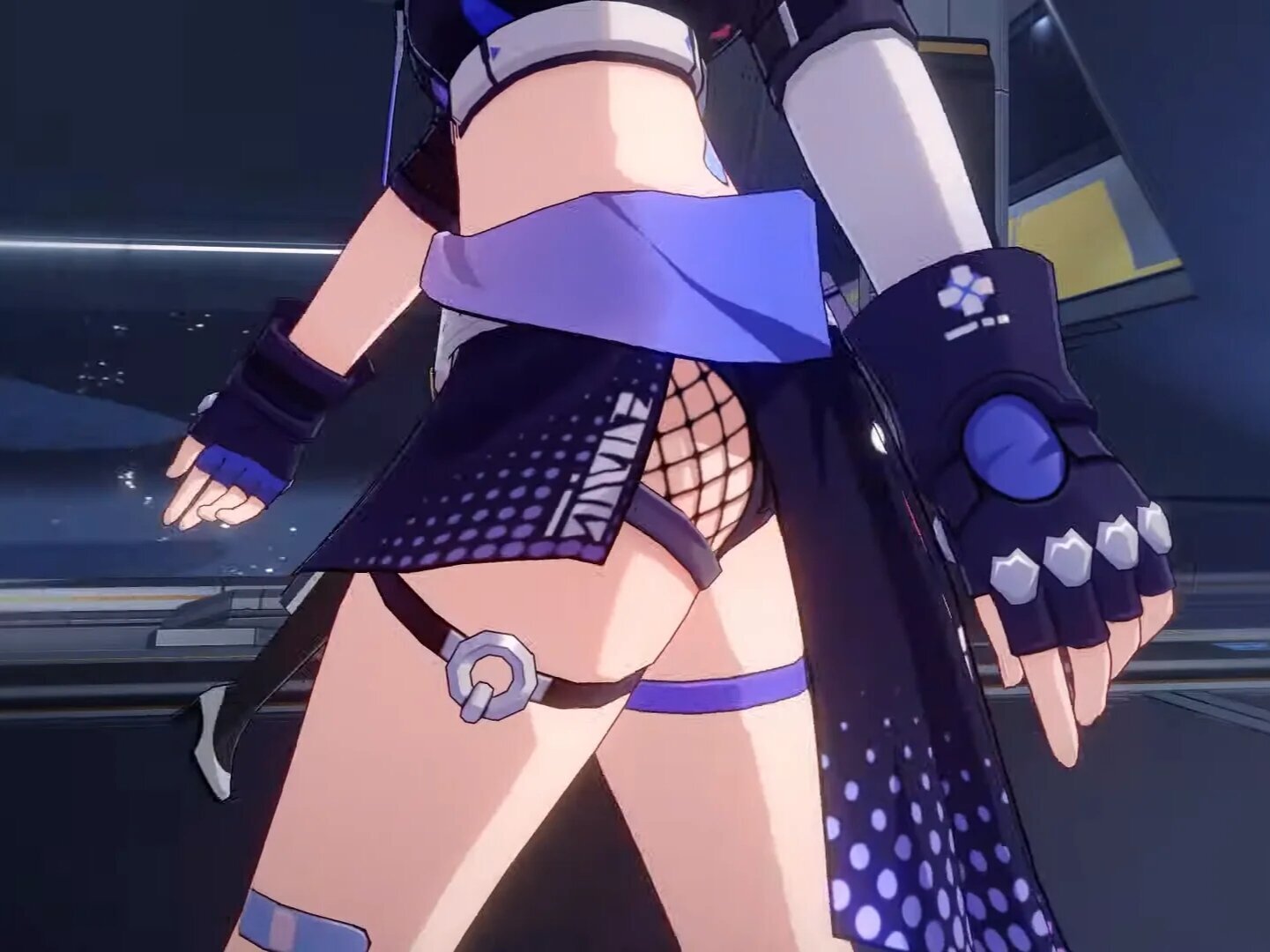 honkai star rail starrail silver wolf thighs cuisse anime cuisses miam hum