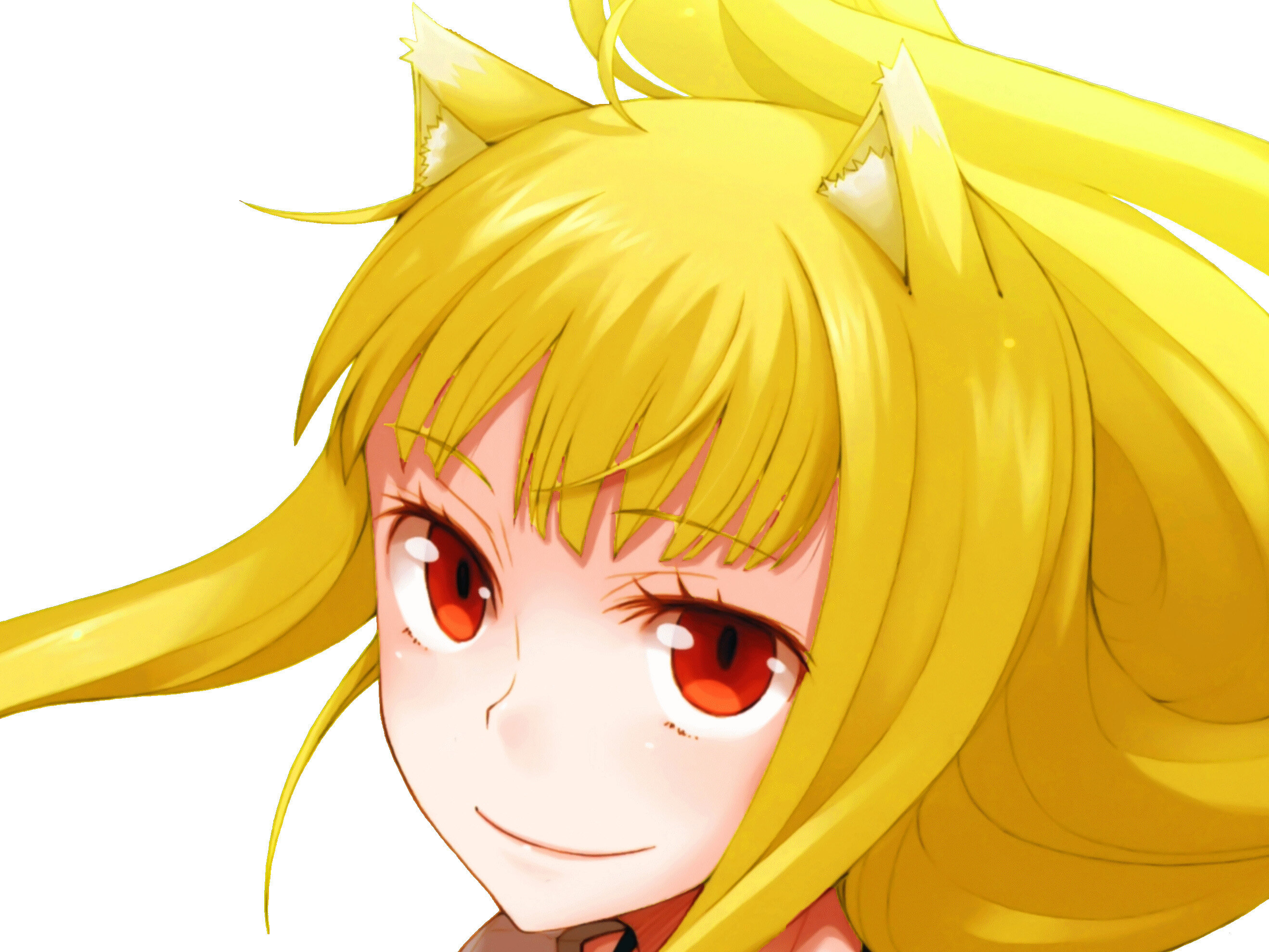 holo blonde sourire spice and wolf
