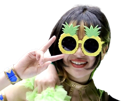 hanako-lunettes-ananas-pineapple-deux-main-sourire-joshi-stardom-catch
