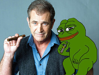 mel gibson pepe frog grenouille 4chan cigare based