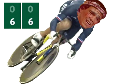 tennis didier bourdon inconnus velo pedale fatigue defaite encourageante branlee 6-0 francais roland-garros roland garros