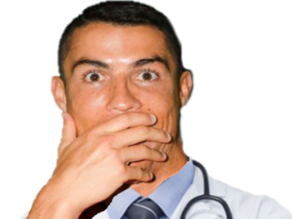 ronaldo chaud drole medecin rire