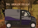 nomade-van-permis-voiture-fou-du-village-dream-halloween-squelette-tare-zinzin-sorcier-sorciere-camping