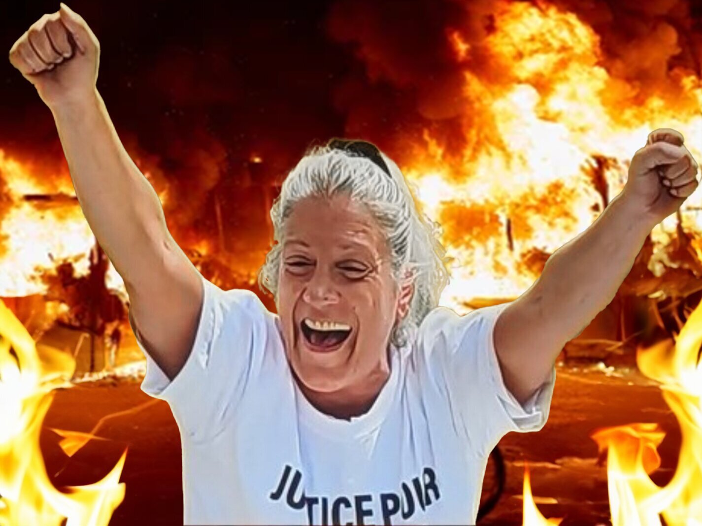 nahel mere maman police nanterre emeutes mains bras heureuse sourire voiture feu