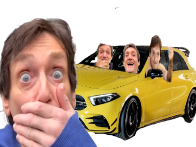 palmade actualite chauffard mepris irresponsable mercedes amg jaune securite routiere caricature denonce bolide