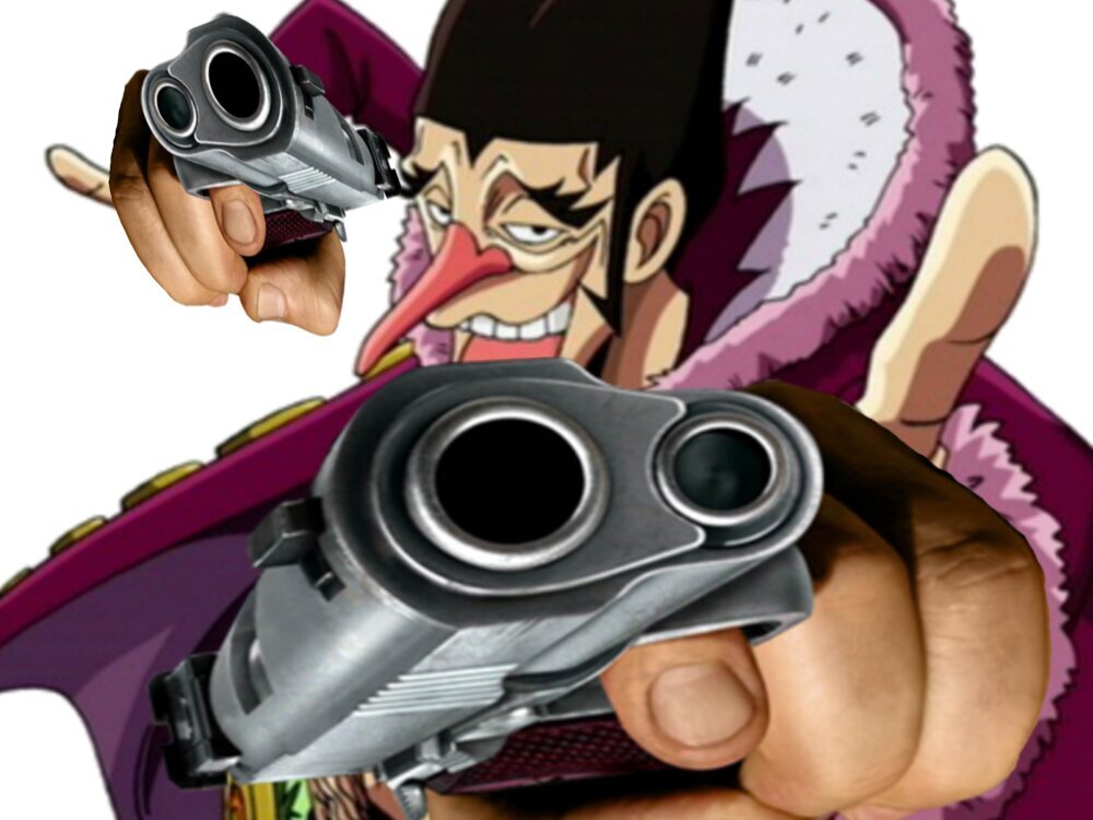 one piece pirate foxy davy back fight deux pistolets guns flingues braque