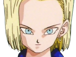 dragonball dbz c-18 c18 face sourire tinnova