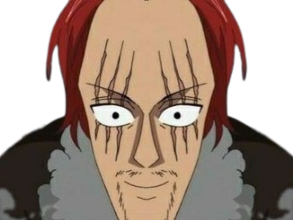 one piece empereur shanks le roux miroir zoom gros plan